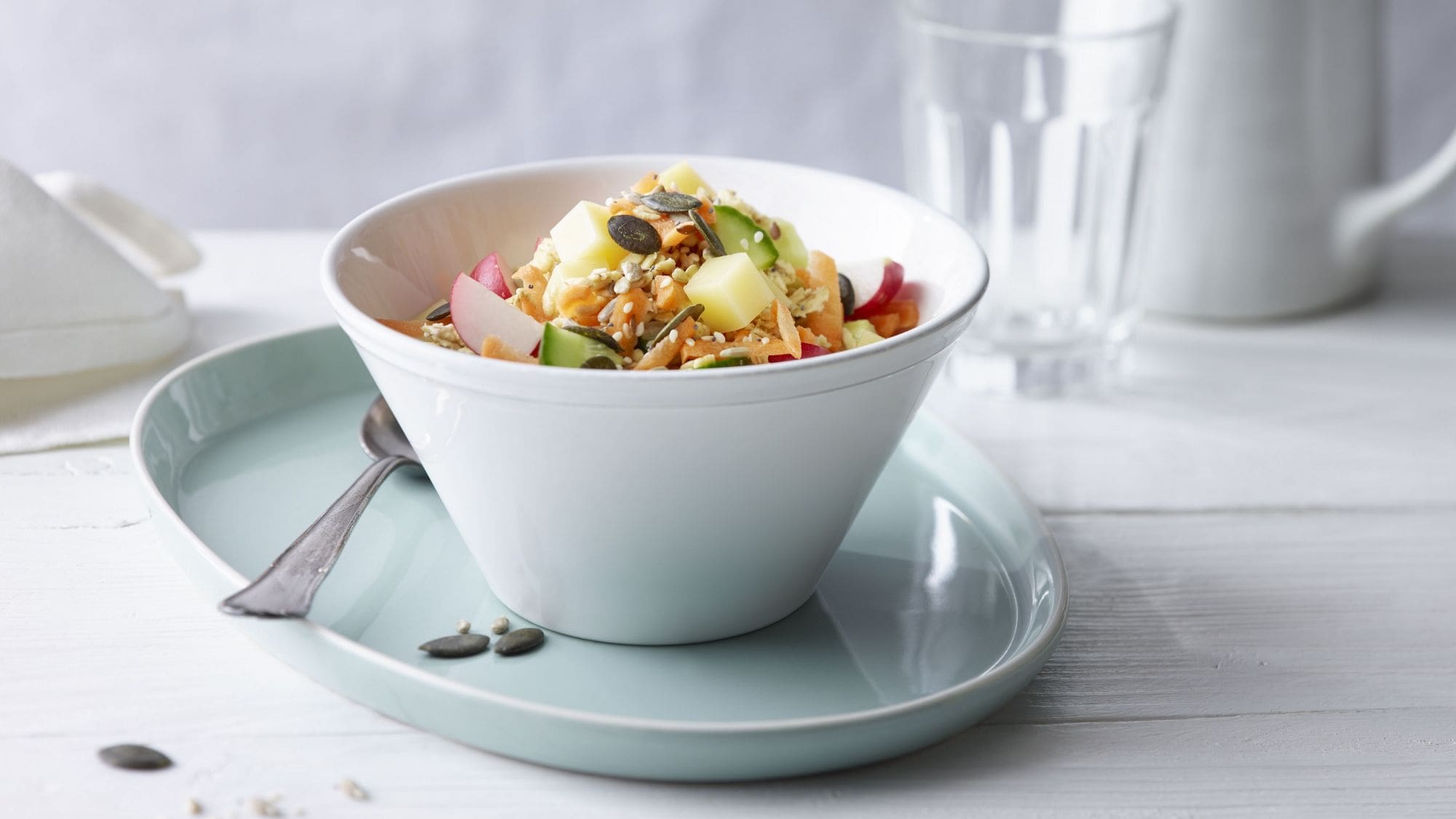 Carrot muesli - Emmentaler AOP Switzerland